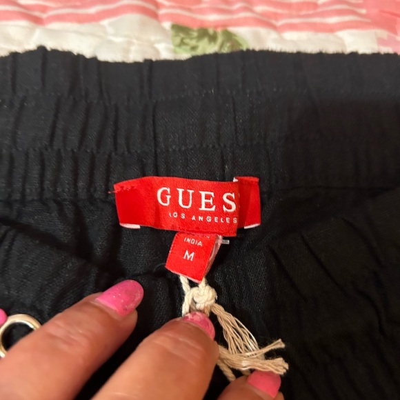 Guess Black linen cargo pants Medium! Brand new with tags! - Picture 5 of 6